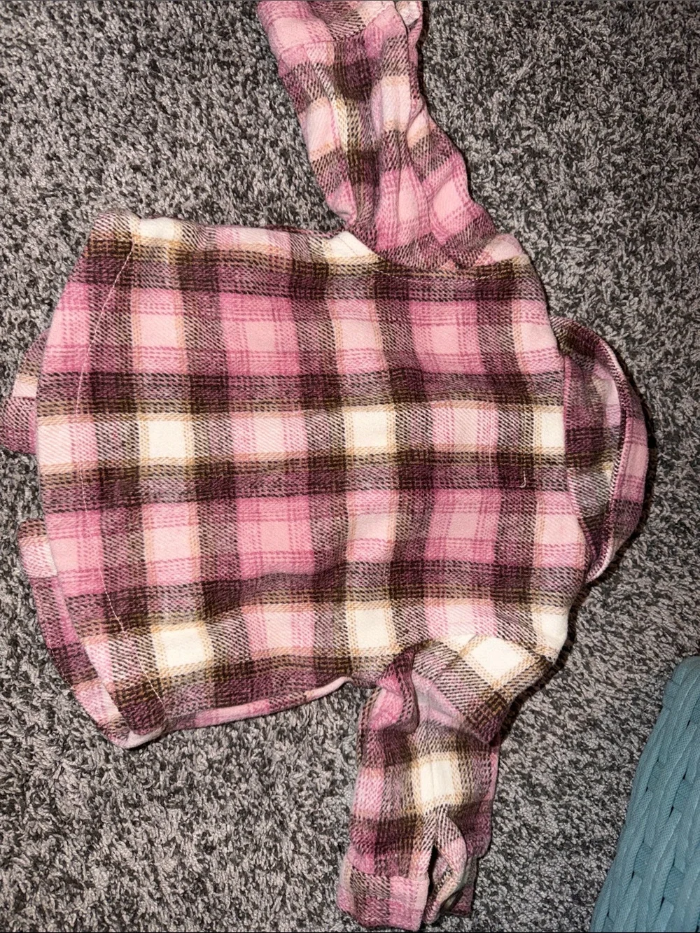 Old Navy Pink Plaid Girls' Button-Front Jacket 6-12 Months